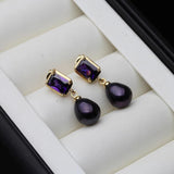 Natural Freshwater Pearl Earrings, Gold Plated Drop Earrings