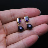 Natural Freshwater Pearl Earrings, Gold Plated Drop Earrings