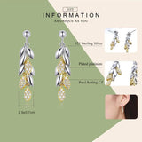 925 Silver Wheat Drop Earrings for Women BSE025
