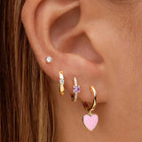 Green Zircon 925 Silver Earring Women Hoop Fine Jewelry Wedding Party