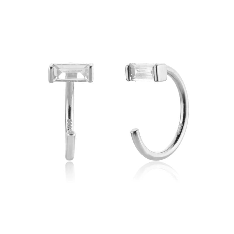 925 Sterling Silver Plain Round Ball Star Heart Stud Earring No Clips