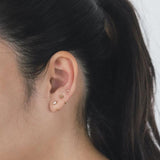 925 Sterling Silver Plain Round Ball Star Heart Stud Earring No Clips