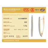 925 Silver/Gold/Rose Zircon Charm Earrings Wedding Gift