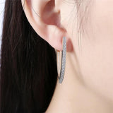 925 Silver/Gold/Rose Zircon Charm Earrings Wedding Gift