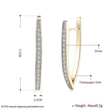 925 Silver/Gold/Rose Zircon Charm Earrings Wedding Gift