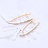 925 Silver/Gold/Rose Zircon Charm Earrings Wedding Gift