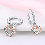 925 Silver Flower Insect Stud Earrings Geometric Circle Silver 925 Pendientes