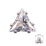 AAA+ Cubic Zirconia Sew Silver Beads Dance Clothes Jewelry