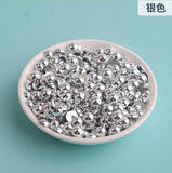 Silver Half Round FlatBack Pearl Bead 3mm-8mm ABS for Nail Art DIY Phone