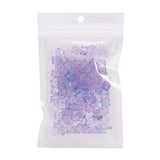 50-100pcs 8mm Transparent Acrylic Beads Polygon Two Tone for DIY Jewelry Making