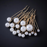 Bridal Pearl Rhinestone Hair Pins Forks