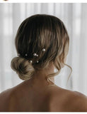 Bridal Pearl Rhinestone Hair Pins Forks