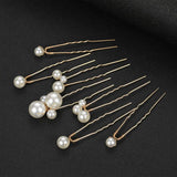 Bridal Pearl Rhinestone Hair Pins Forks