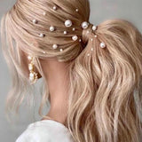 Bridal Pearl Rhinestone Hair Pins Forks