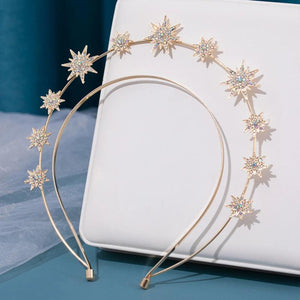 Rhinestone Star Headbands for Bride Wedding Party Hair Accessories