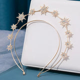 Rhinestone Star Headbands for Bride Wedding Party Hair Accessories