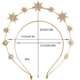 Rhinestone Star Headbands for Bride Wedding Party Hair Accessories