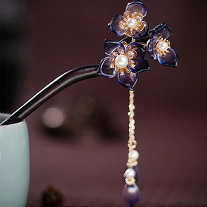 Black Sandalwood Hair Sticks Girls Hanfu Decor Hair Accessories