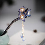 Black Sandalwood Hair Sticks Girls Hanfu Decor Hair Accessories