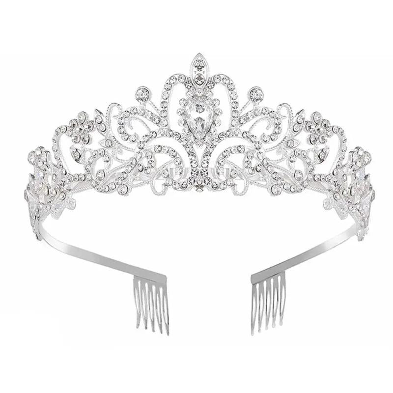 Crystal Crown Tiaras Prom Headband Bride Hair Jewelry