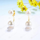 Kuololit Natural Pearl 925 Silver Stud Earrings Wedding Gift