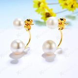 Kuololit Natural Pearl 925 Silver Stud Earrings Wedding Gift