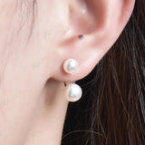 Kuololit Natural Pearl 925 Silver Stud Earrings Wedding Gift
