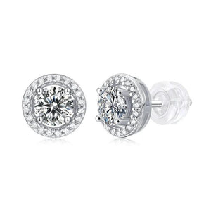 0.5-1ct D Moissanite Stud Earrings S925 Sterling Silver