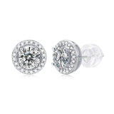 0.5-1ct D Moissanite Stud Earrings S925 Sterling Silver