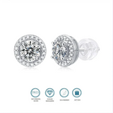 0.5-1ct D Moissanite Stud Earrings S925 Sterling Silver