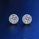 0.5-1ct D Moissanite Stud Earrings S925 Sterling Silver