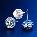0.5-1ct D Moissanite Stud Earrings S925 Sterling Silver