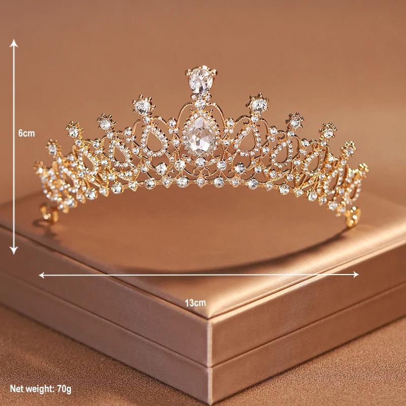 Silver Wedding Crown Tiara Bridal Headwear Women's Birthday