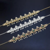 Sunspicems Algeria Tassels Forehead Chain Hairband Bride Crown Hair Chain