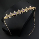 Sunspicems Algeria Tassels Forehead Chain Hairband Bride Crown Hair Chain