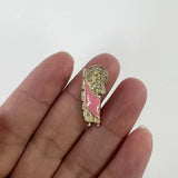 10pcs 3D Nail Art Charms San Judas Pink Metal Alloy Jewelry DIY Manicure
