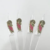 10pcs 3D Nail Art Charms San Judas Pink Metal Alloy Jewelry DIY Manicure