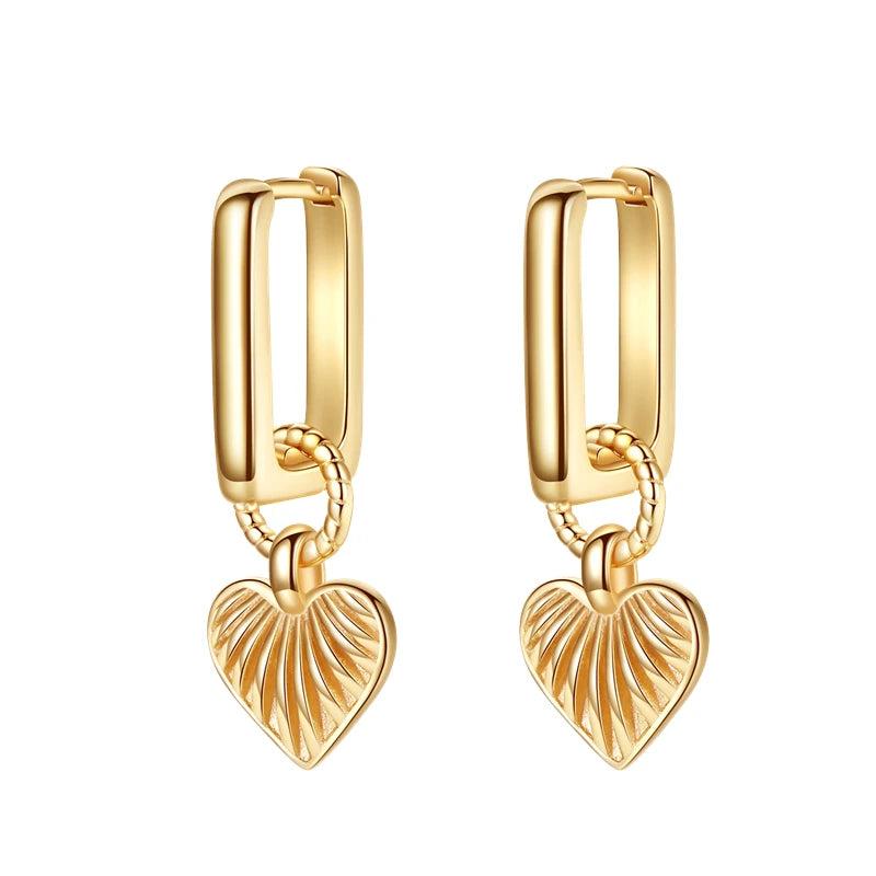 925 Sterling Silver Yellow Circular Hoop Earrings Golden Earring