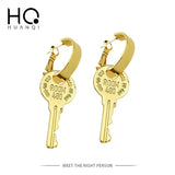 Harajuku Punk Pin Key Pendant Earrings for Women Girl