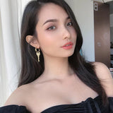 Harajuku Punk Pin Key Pendant Earrings for Women Girl