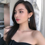 Harajuku Punk Pin Key Pendant Earrings for Women Girl
