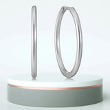 Stylish Thick Vermeil Hoop Earring 14k Plated S925 Sterling Silver Women