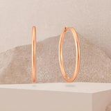 Stylish Thick Vermeil Hoop Earring 14k Plated S925 Sterling Silver Women
