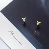 Victory Shape Stud Earrings 925 Silver Ear Studs Jewelry