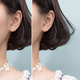Victory Shape Stud Earrings 925 Silver Ear Studs Jewelry