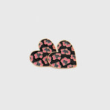 Enamel Colorful Love Heart Stud Earrings Silver 925 Needles Jewelry