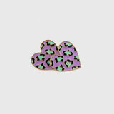 Enamel Colorful Love Heart Stud Earrings Silver 925 Needles Jewelry