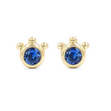 925 Silver Kyanite Cat Claw Piercing Cartilage Stud Earrings