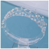 Purple Rhinestone Chain Net Headband Wedding Party Hair Accessory