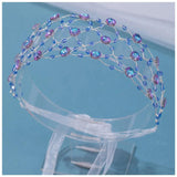 Purple Rhinestone Chain Net Headband Wedding Party Hair Accessory